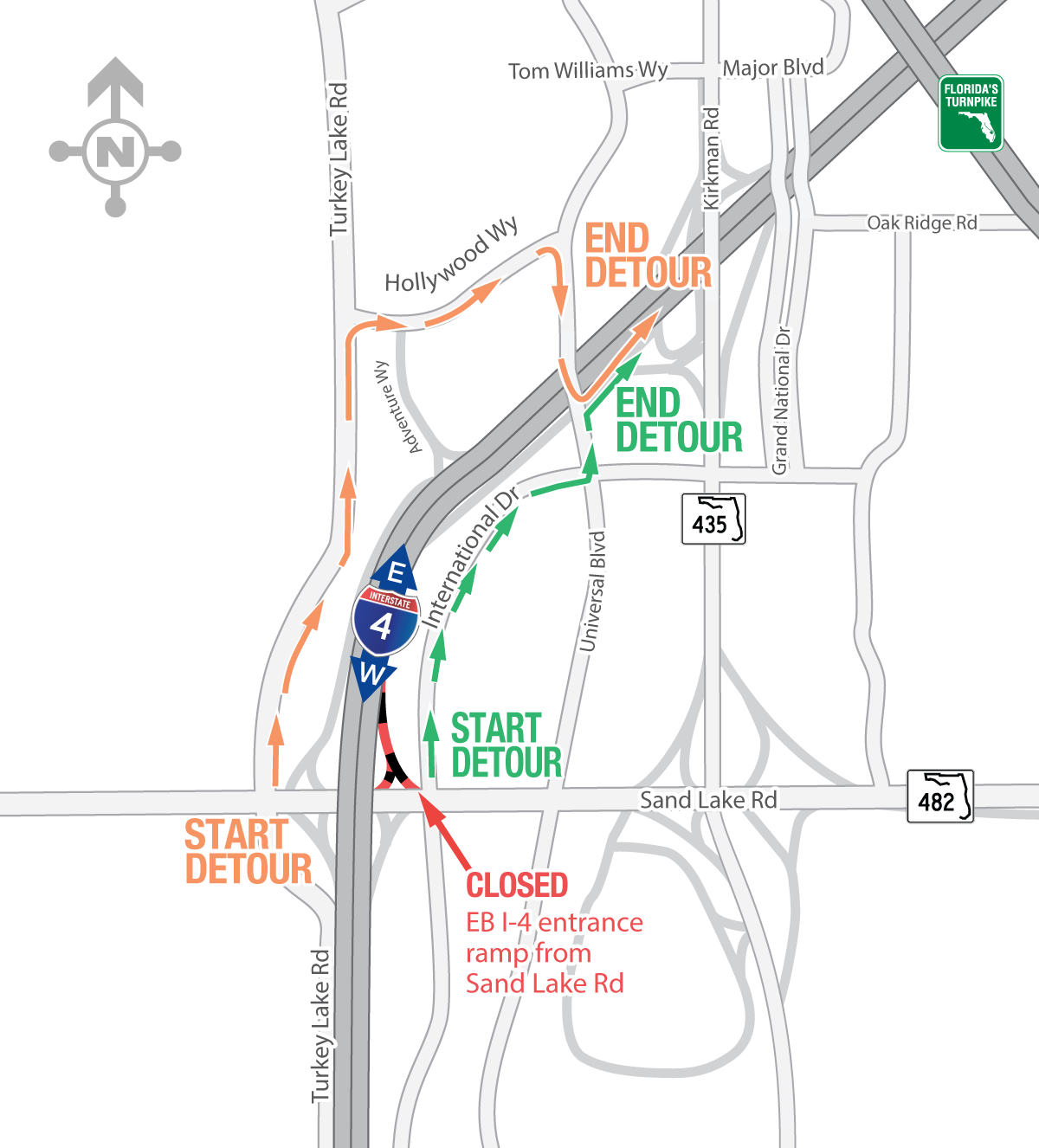 Eastbound I-4 Entrance Ramp Detour